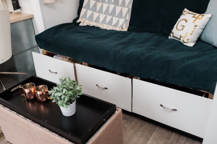 Futon outlet with storage